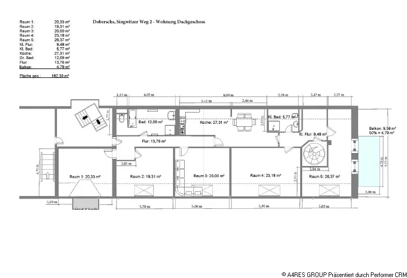6 Zimmer Wohnung mit 182 m² in Bautzen – Bild 5