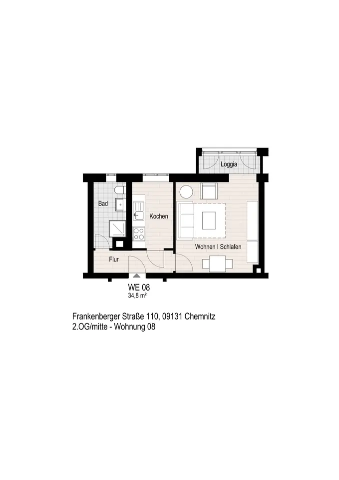 Studio mit 35 m² in Chemnitz – Bild 9