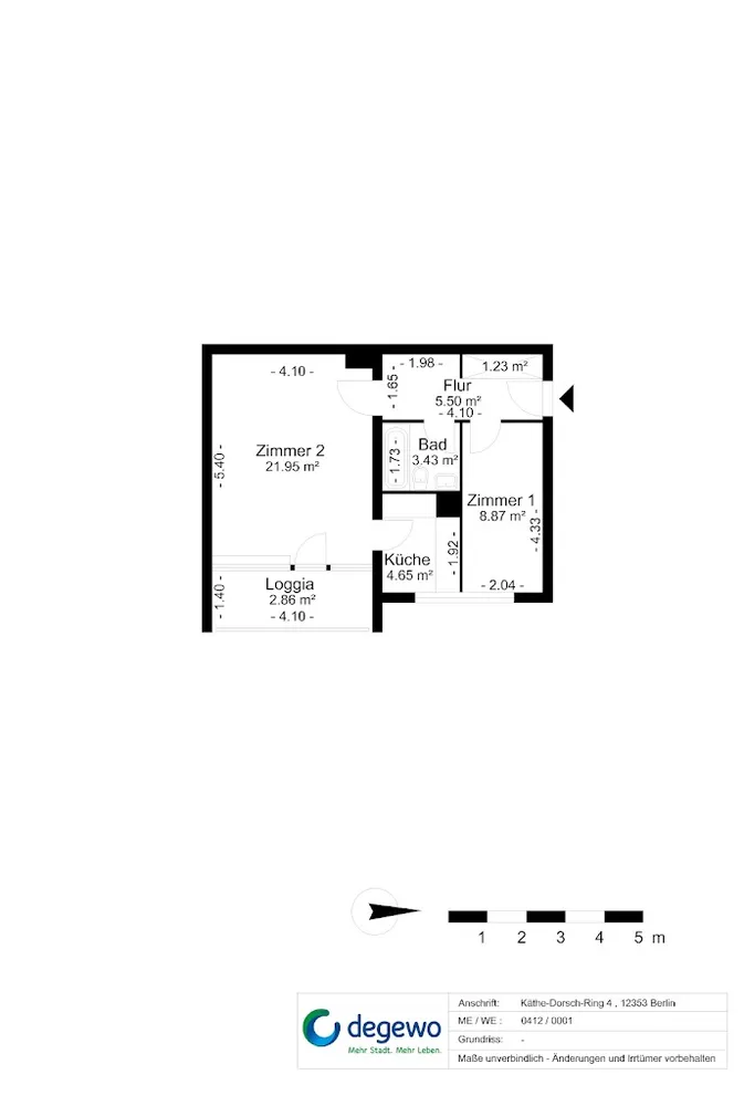 2 room apartment with 48 m² in Berlin – Photo 5