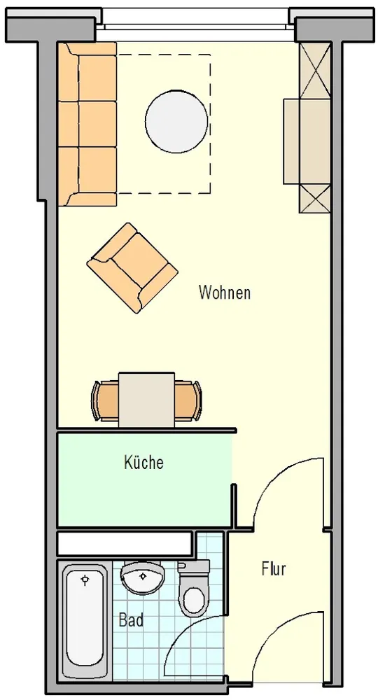 1 Zimmer Wohnung mit 27 m² in Rostock – Bild 2