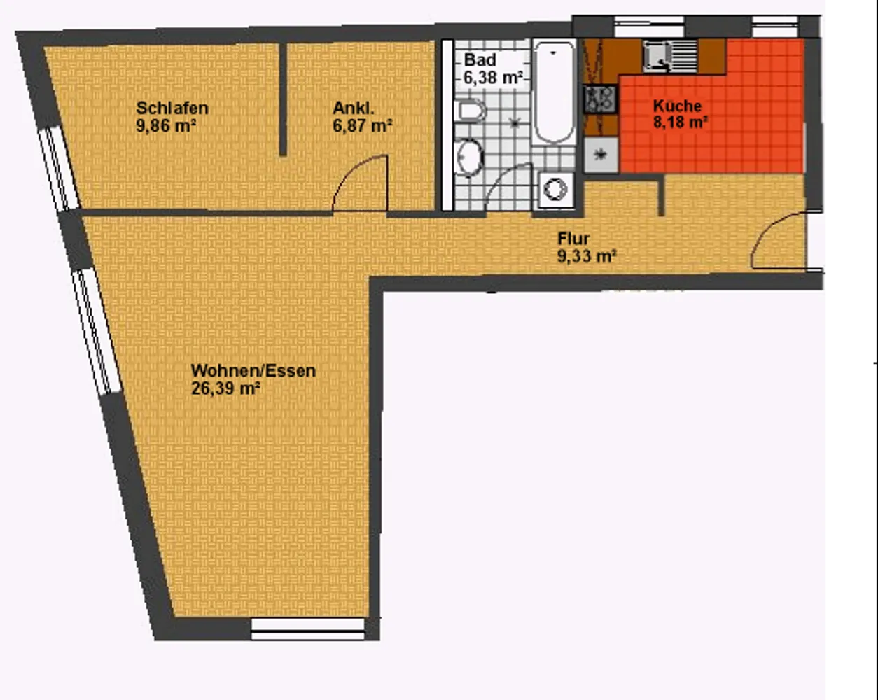 2 Zimmer Wohnung mit 67 m² in München – Bild 4