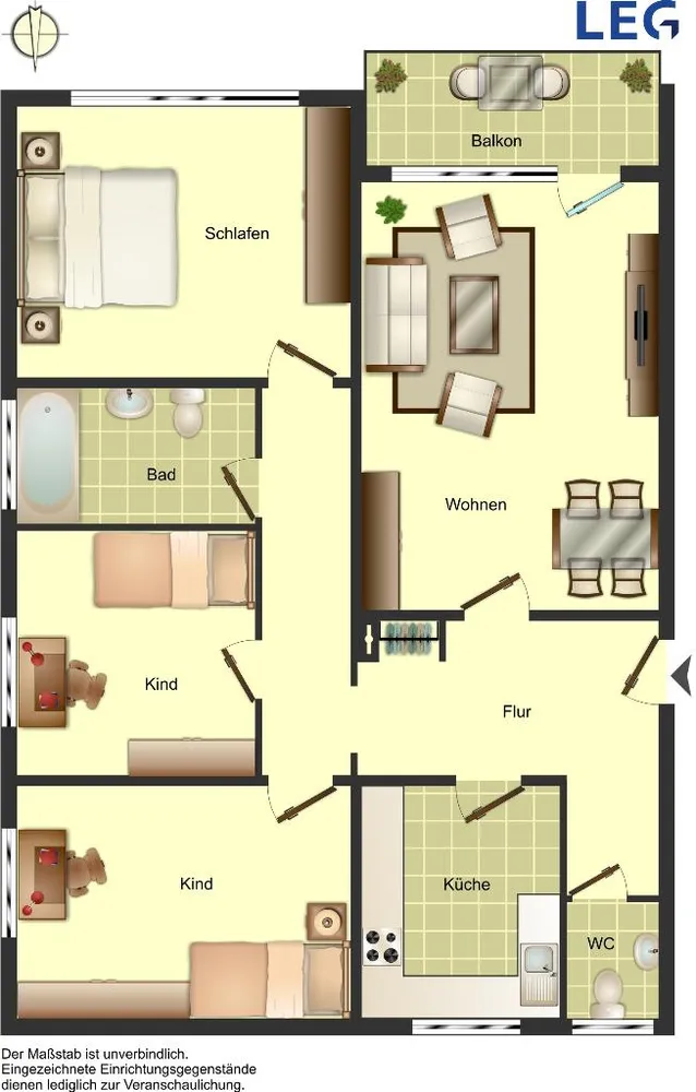 4 Zimmer Wohnung mit 92 m² in Emden – Bild 2