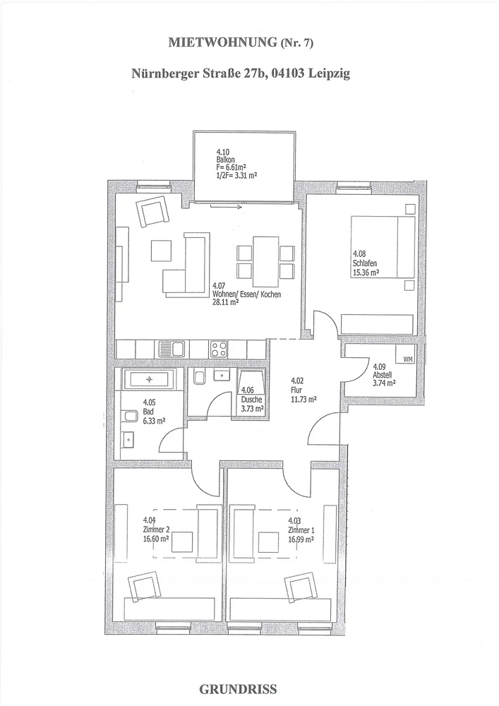 4 Zimmer Wohnung mit 106 m² in Leipzig – Bild 3