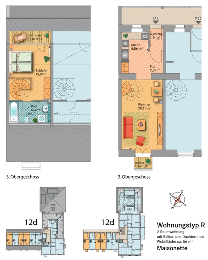 2 Zimmer Wohnung mit 56 m² in Dresden – Bild 2