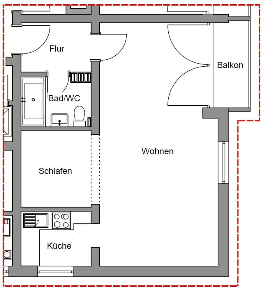 1 Zimmer Wohnung mit 47 m² in München – Bild 9