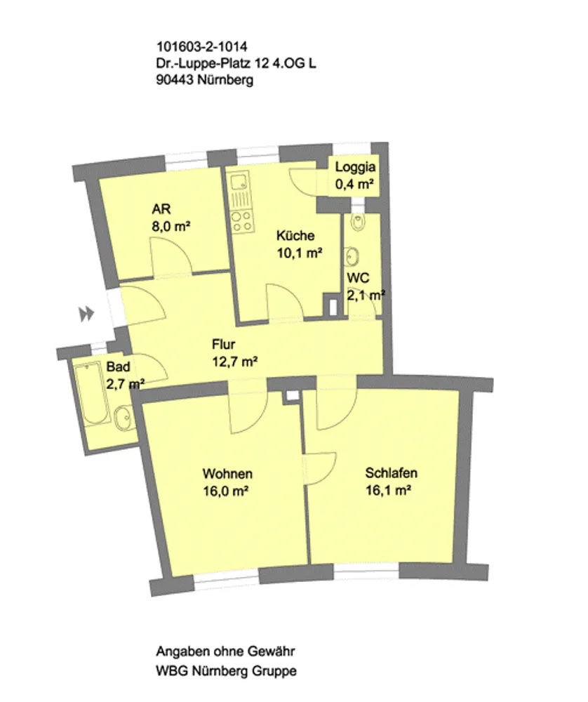 3 Zimmer Wohnung mit 68 m² in Nürnberg – Bild 3