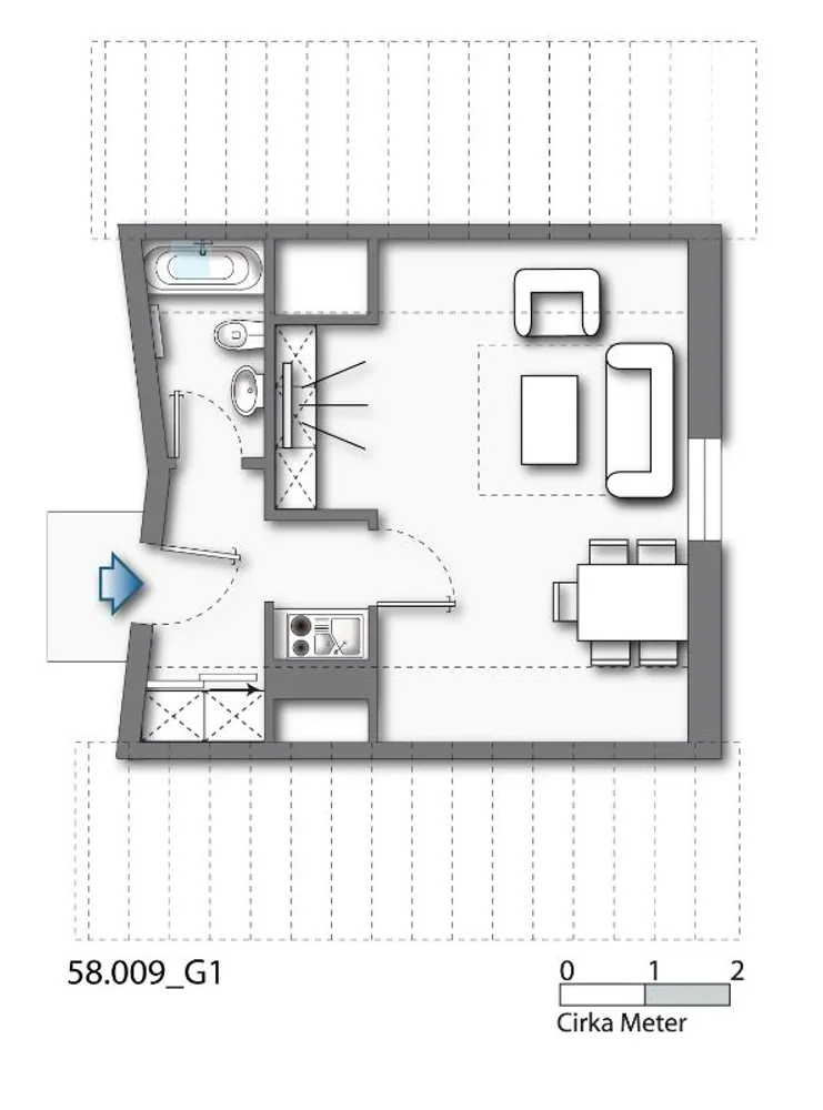1 Zimmer Wohnung mit 30 m² in Bielefeld – Bild 2