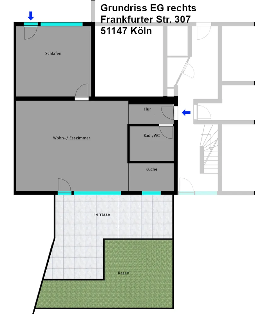2 room apartment with 91 m² in Cologne – Photo 9