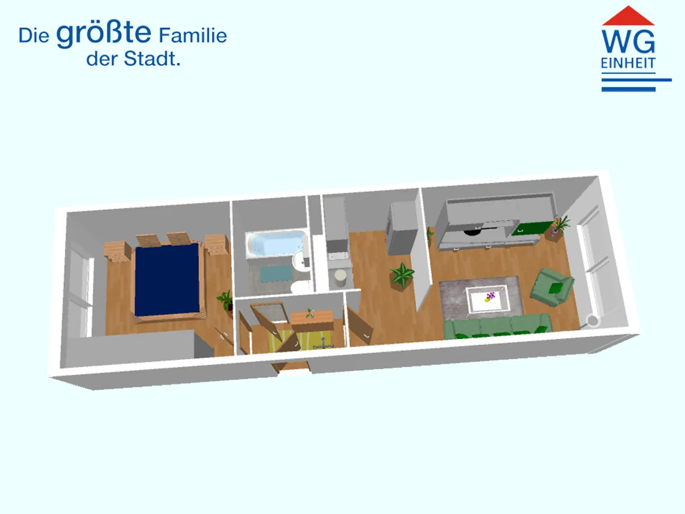 2 Zimmer Wohnung mit 39 m² in Chemnitz – Bild 3