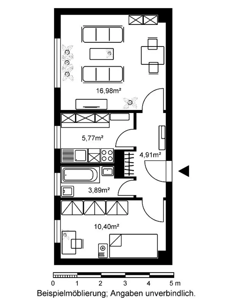 2 Zimmer Wohnung mit 42 m² in Frankfurt am Main – Bild 2