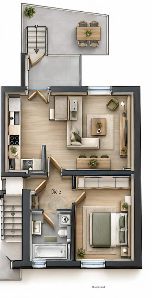 2 room apartment with 44 m² in Leipzig – Photo 2