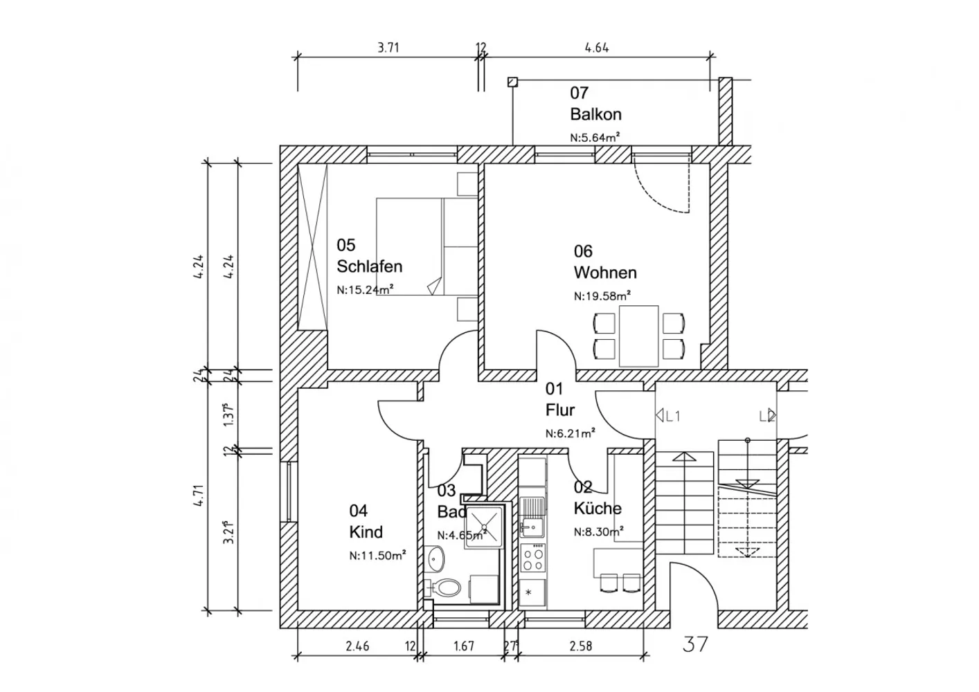3 Zimmer Wohnung mit 69 m² in Magdeburg – Bild 2