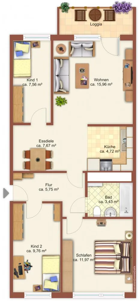 4 room apartment with 71 m² in Chemnitz – Photo 4