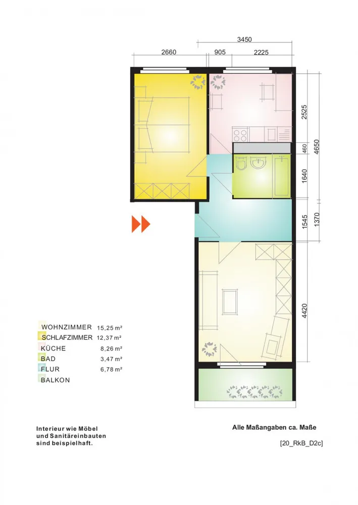 2 Zimmer Wohnung mit 49 m² in Leipzig – Bild 2