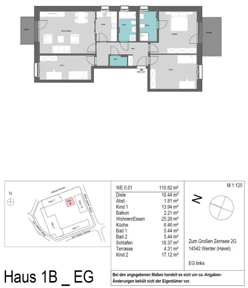 4 Zimmer Wohnung mit 110 m² in Werder (Havel) – Bild 2