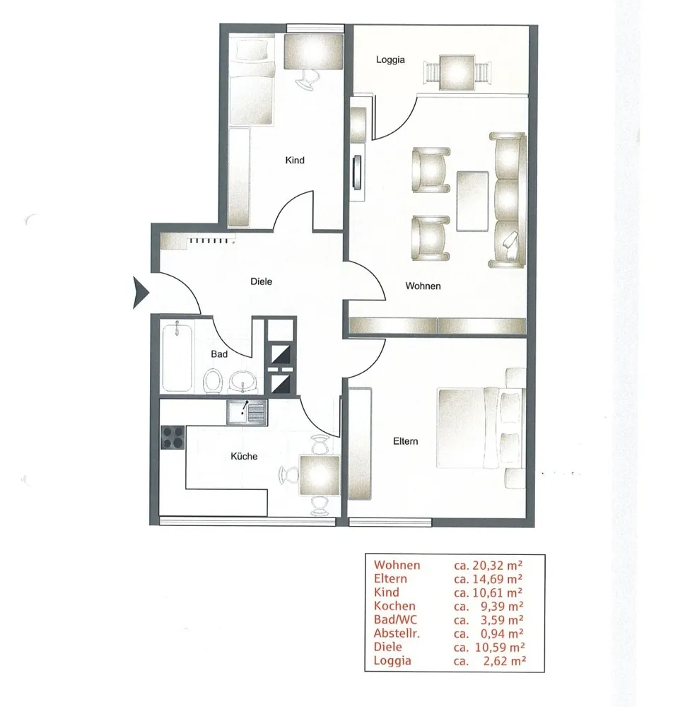 4 Zimmer Wohnung mit 73 m² in Bochum – Bild 9