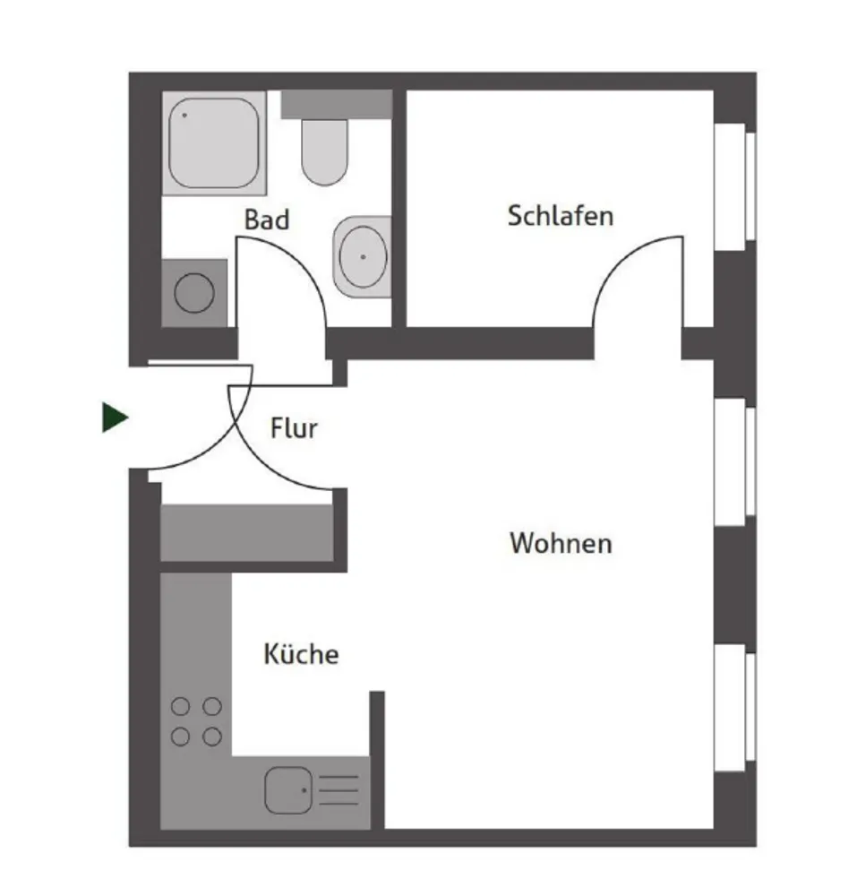 2 Zimmer Wohnung mit 27 m² in Chemnitz – Bild 7