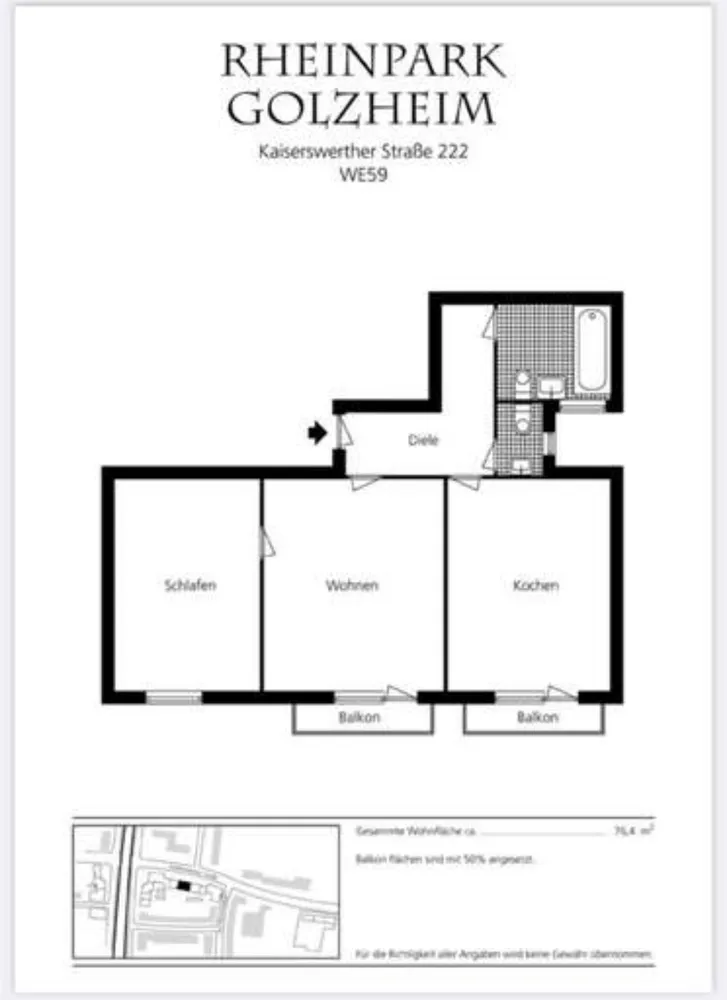 2 Zimmer Wohnung mit 76 m² in Düsseldorf – Bild 11