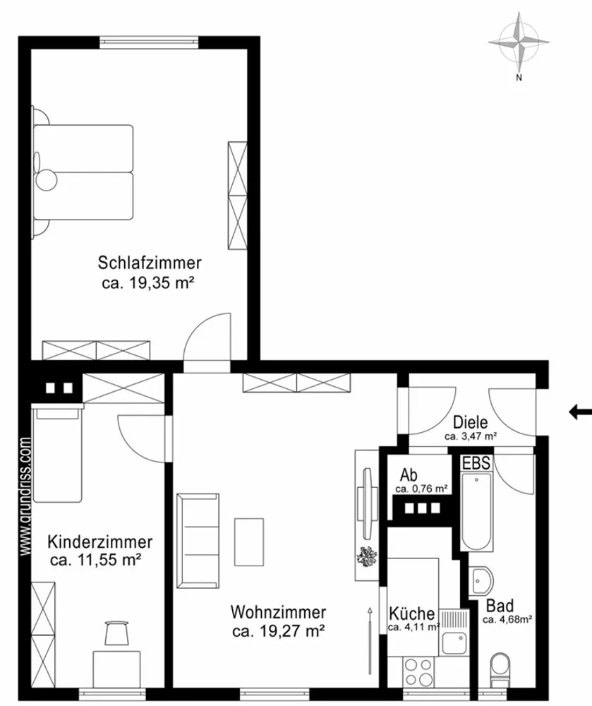 3 Zimmer Wohnung mit 64 m² in München – Bild 10