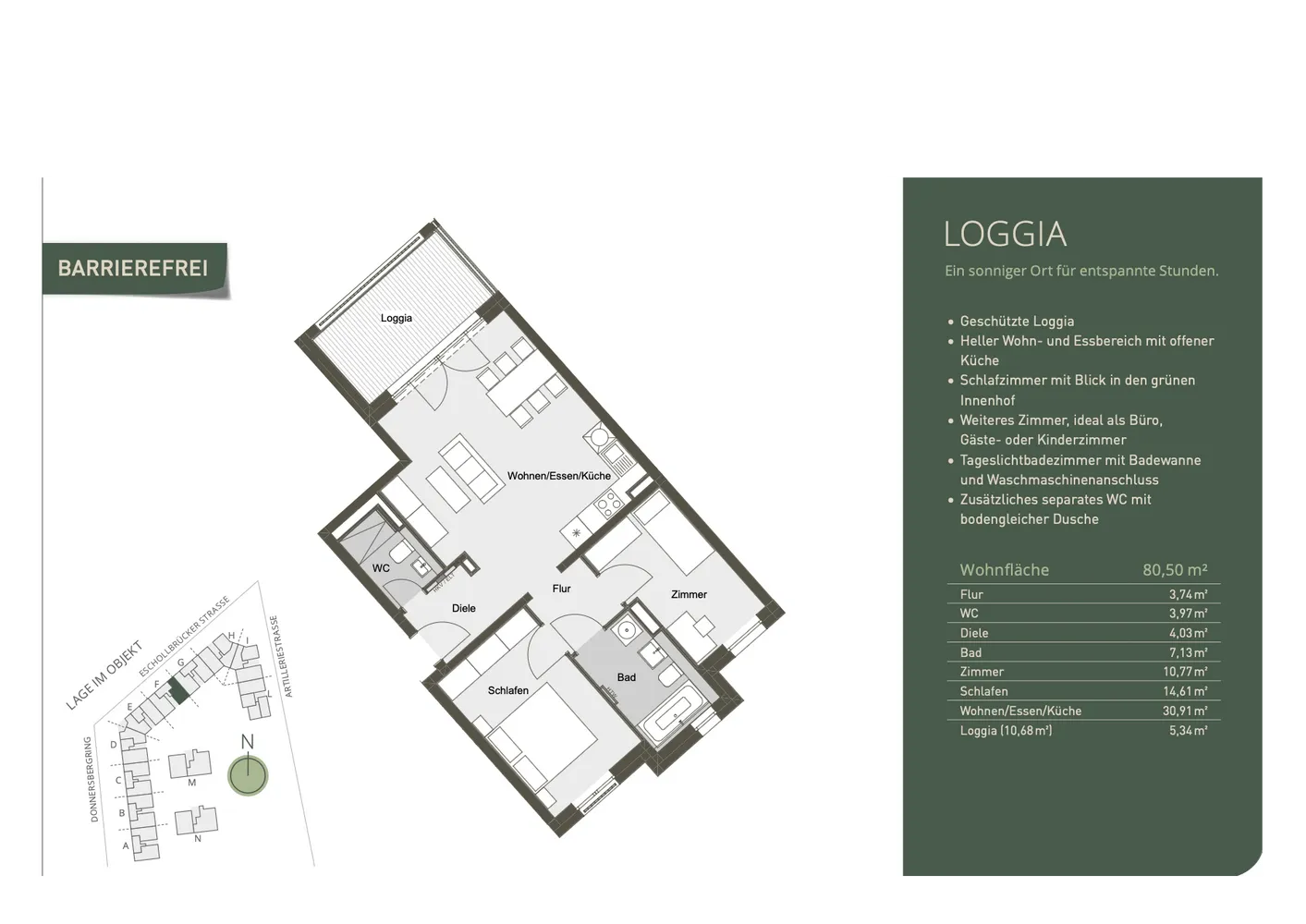 3 Zimmer Wohnung mit 81 m² in Darmstadt – Bild 1