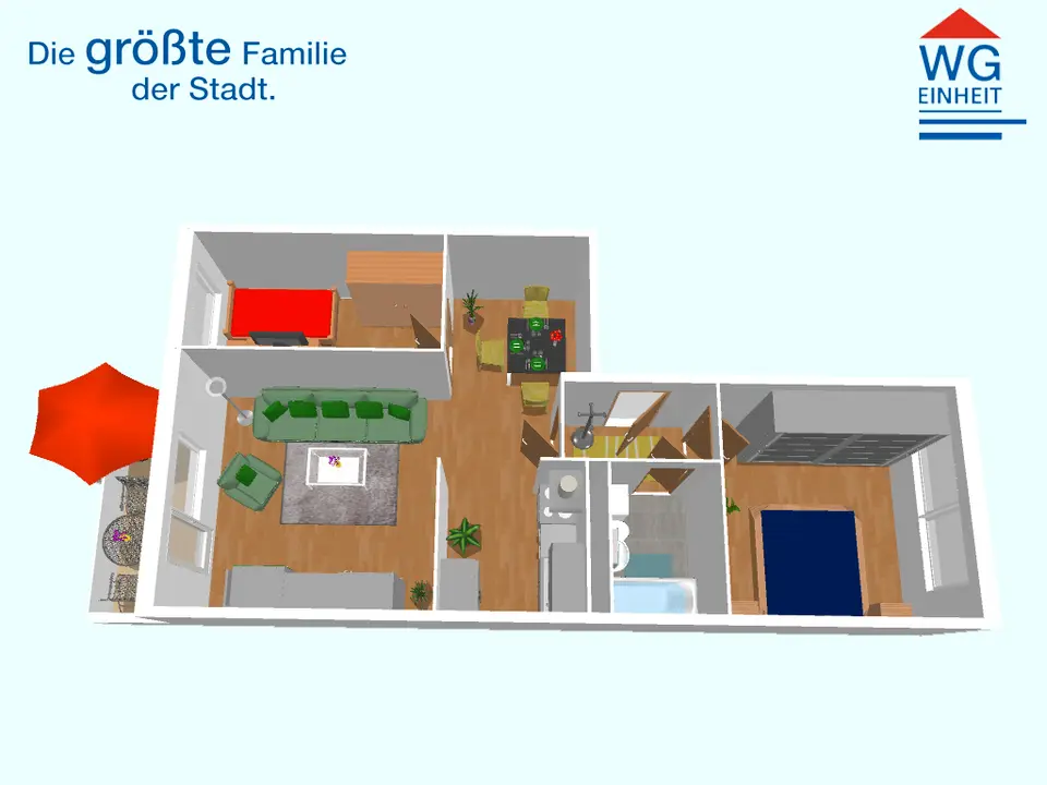 3 room apartment with 56 m² in Chemnitz – Photo 1