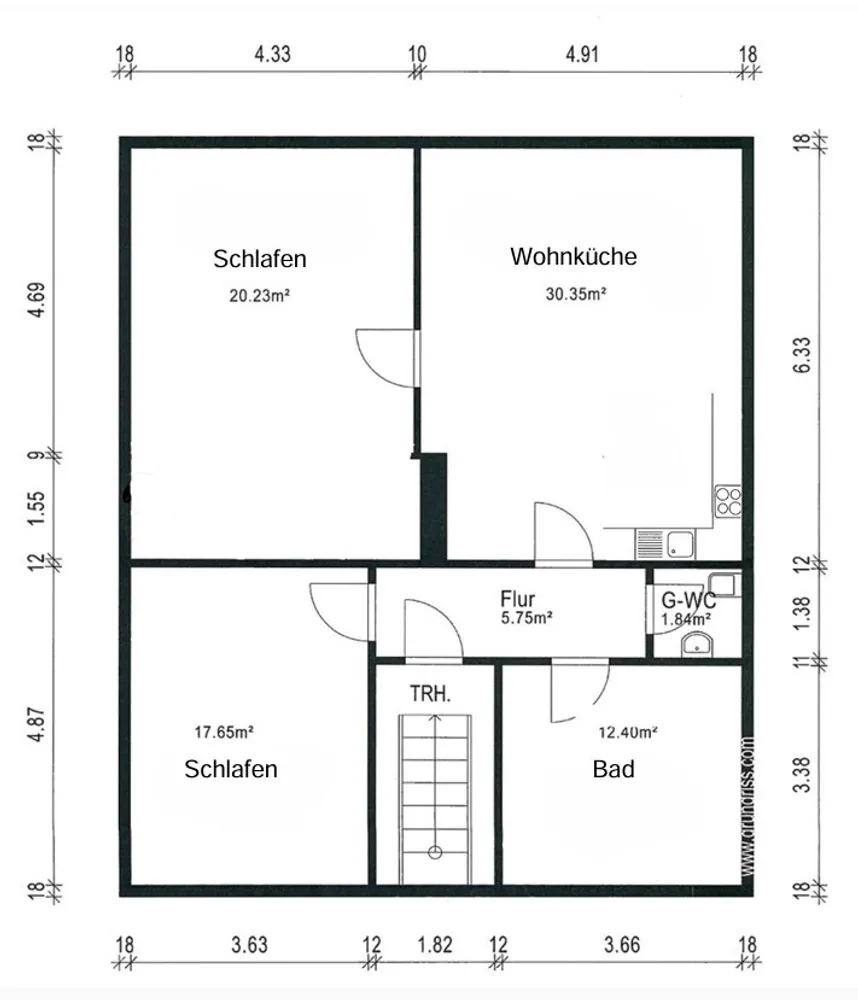 3 Zimmer Wohnung mit 95 m² in Wuppertal – Bild 8