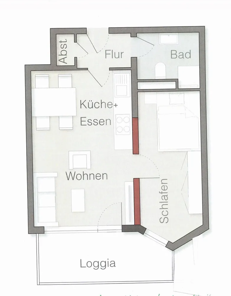 2 Zimmer Wohnung mit 51 m² in Karlsruhe – Bild 2