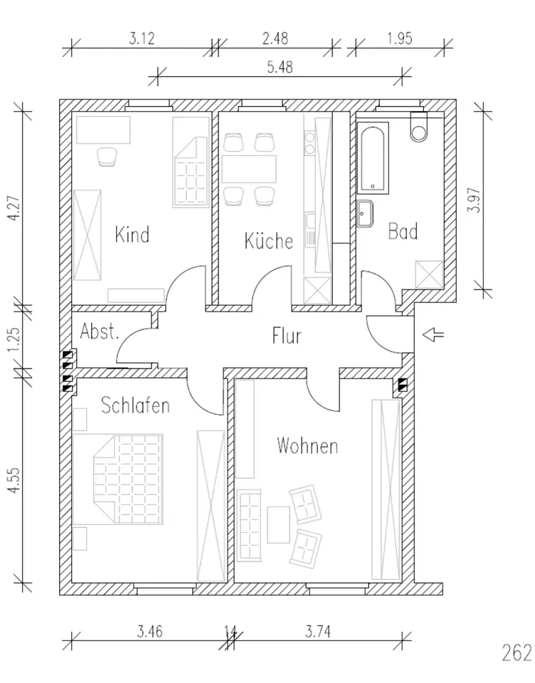 3 Zimmer Wohnung mit 61 m² in Eisenach – Bild 4