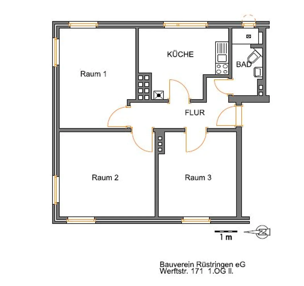 3 Zimmer Wohnung mit 69 m² in Wilhelmshaven – Bild 1
