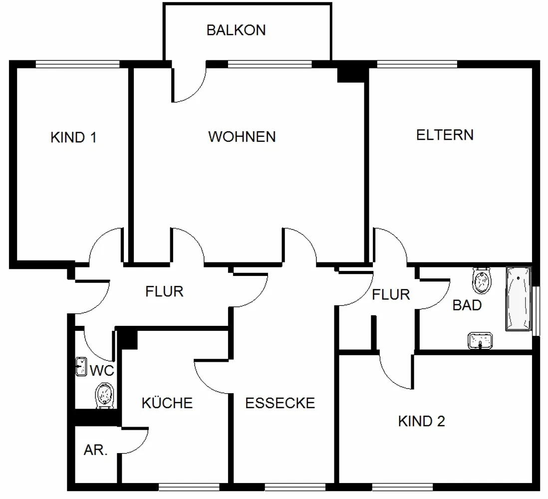 5 Zimmer Wohnung mit 86 m² in Gelsenkirchen – Bild 1