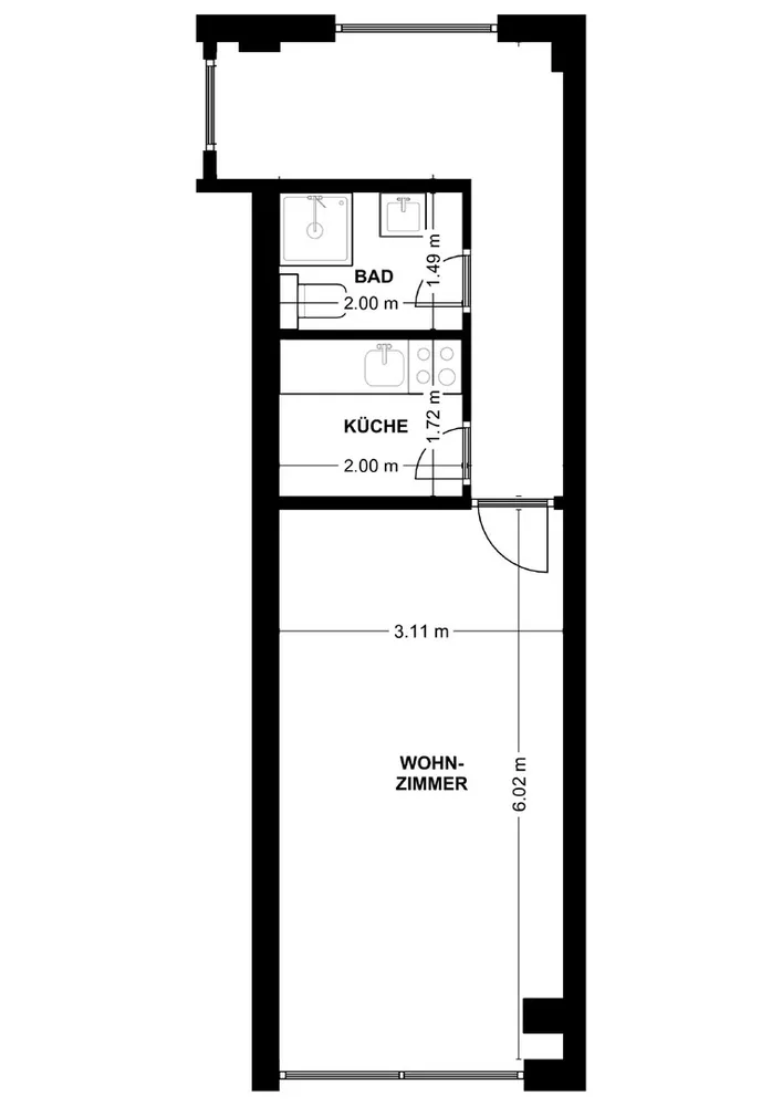 1 Zimmer Wohnung mit 35 m² in Hannover – Bild 12