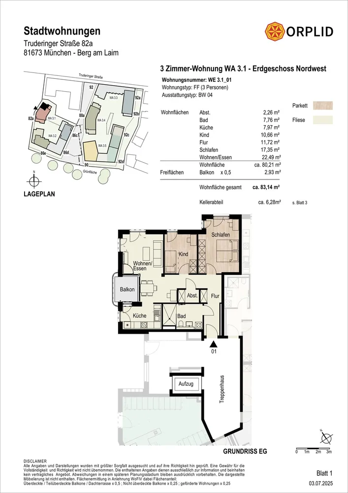 3 Zimmer Wohnung mit 83 m² in München – Bild 6