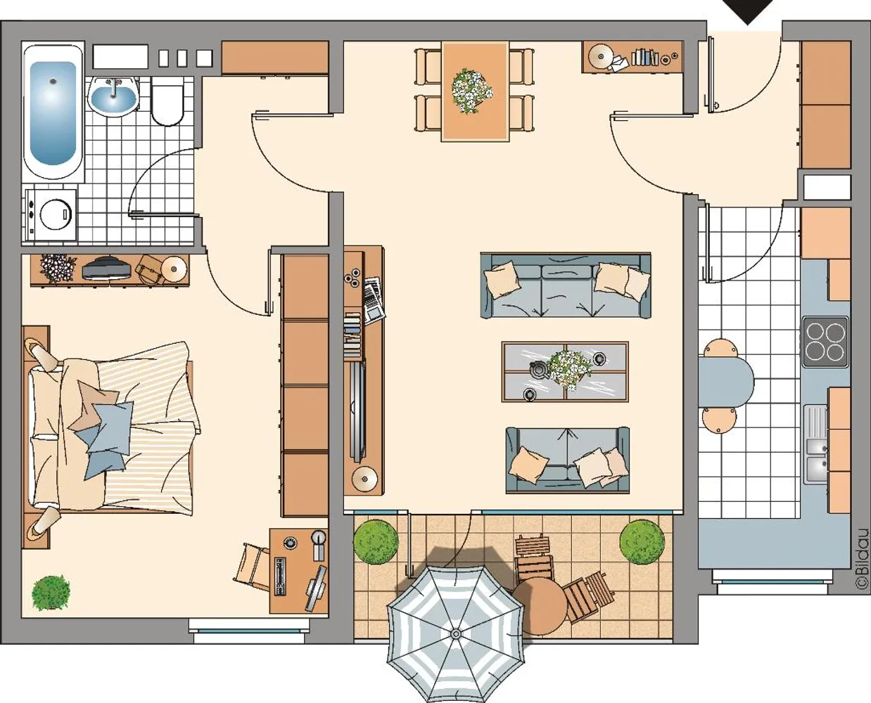 2 room apartment with 60 m² in Ratingen – Photo 8