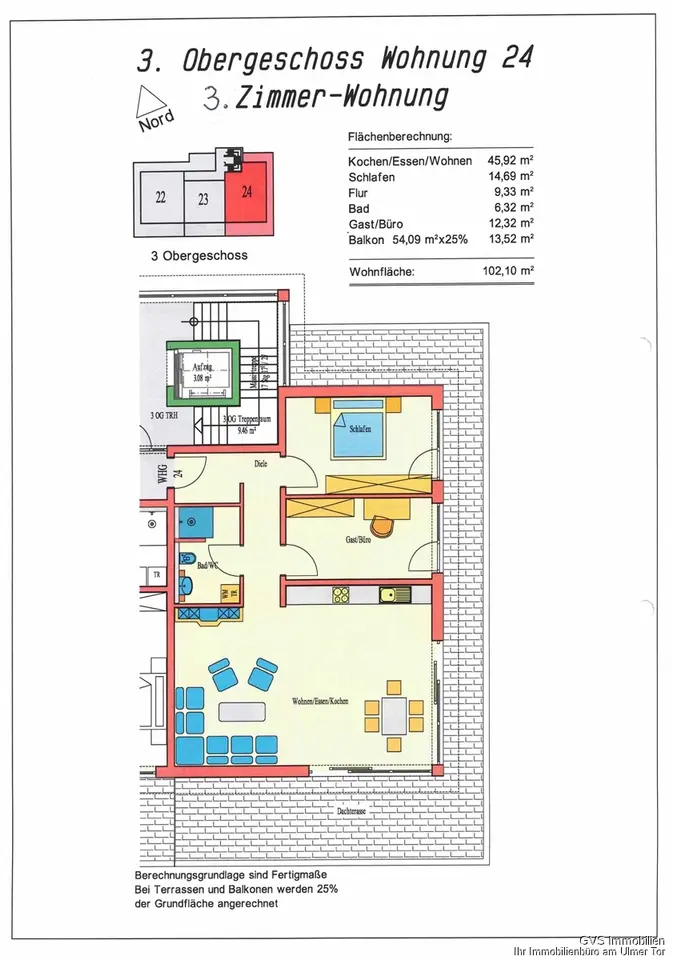 3 Zimmer Wohnung mit 102 m² in Memmingen – Bild 4