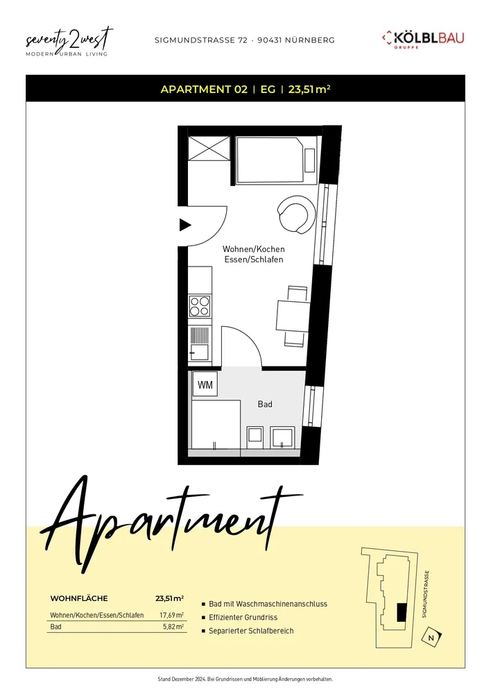 1 Zimmer Wohnung mit 24 m² in Nürnberg – Bild 12