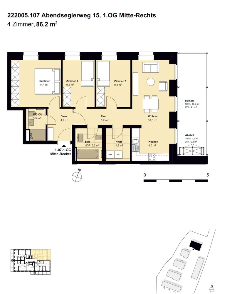 4 room apartment with 86 m² in Hanover – Photo 9