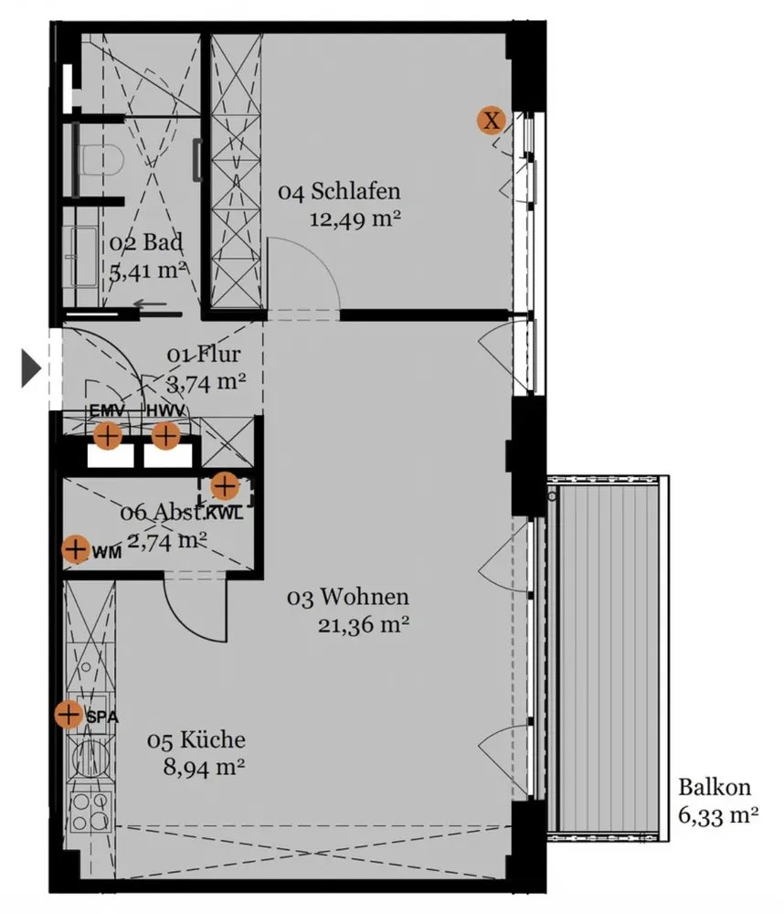 2 Zimmer Wohnung mit 60 m² in Hamburg – Bild 2