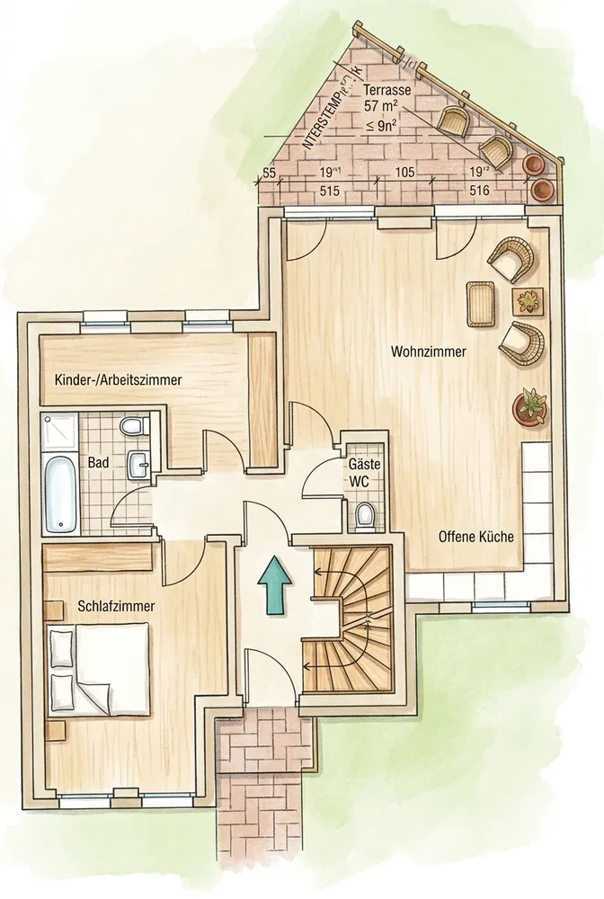 3 Zimmer Wohnung mit 71 m² in Düsseldorf – Bild 9