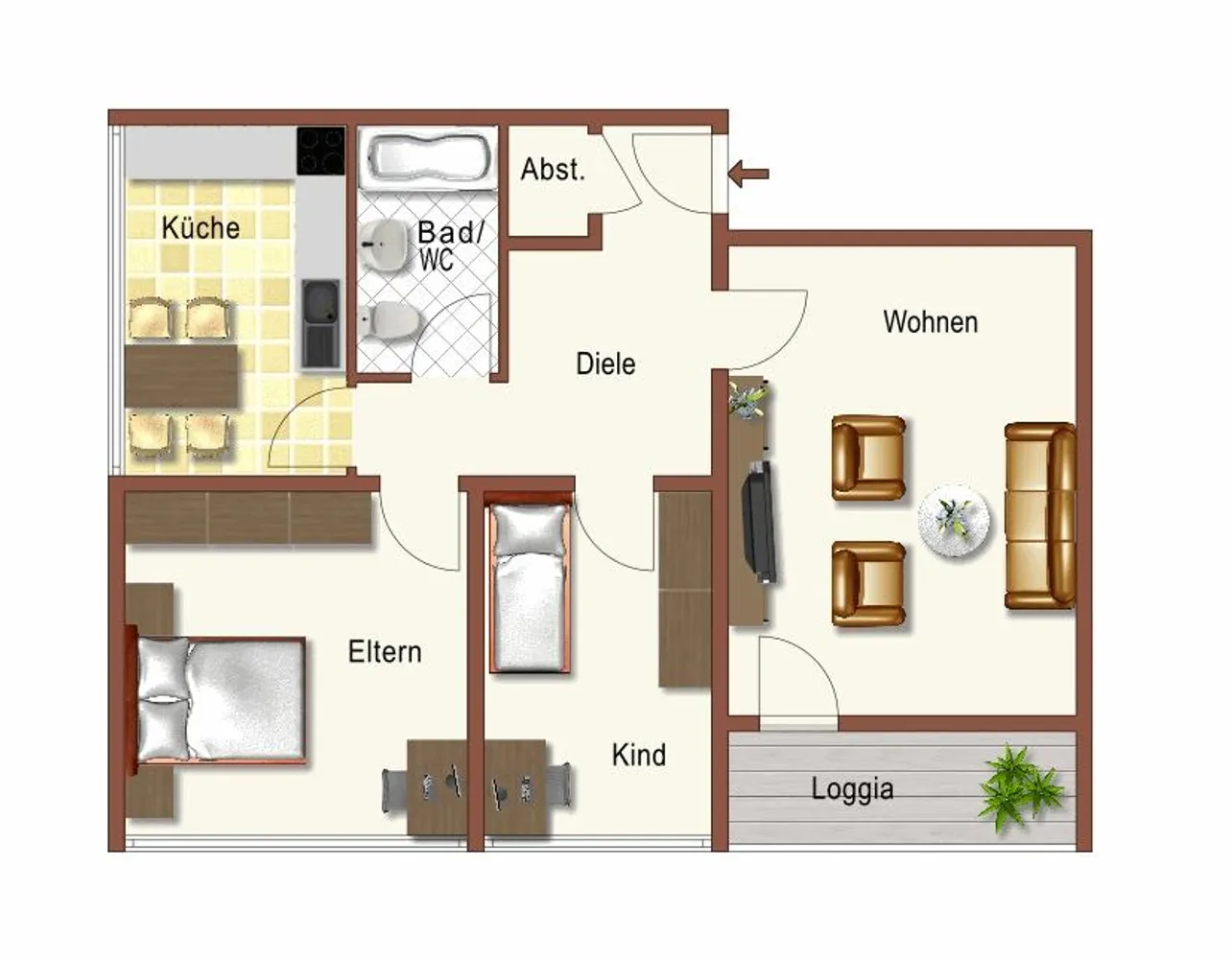 3 Zimmer Wohnung mit 71 m² in Dortmund – Bild 5
