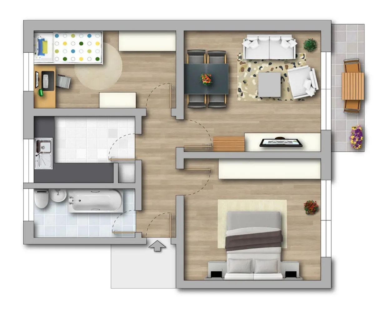 3 Zimmer Wohnung mit 61 m² in Halle (Saale) – Bild 2