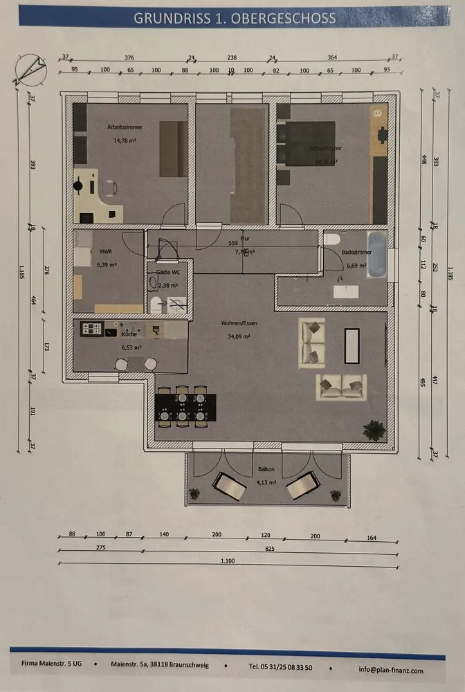 3 room apartment with 97 m² in Brunswick – Photo 1