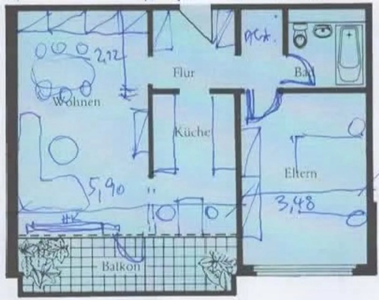 2 room apartment with 65 m² in Frankfurt am Main – Photo 8