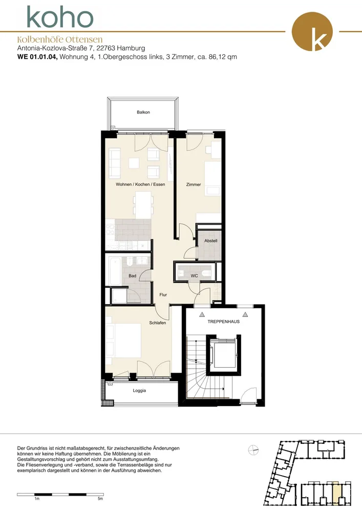 3 Zimmer Wohnung mit 86 m² in Hamburg – Bild 8