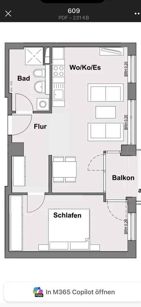 2 room apartment with 62 m² in Frankfurt am Main – Photo 4