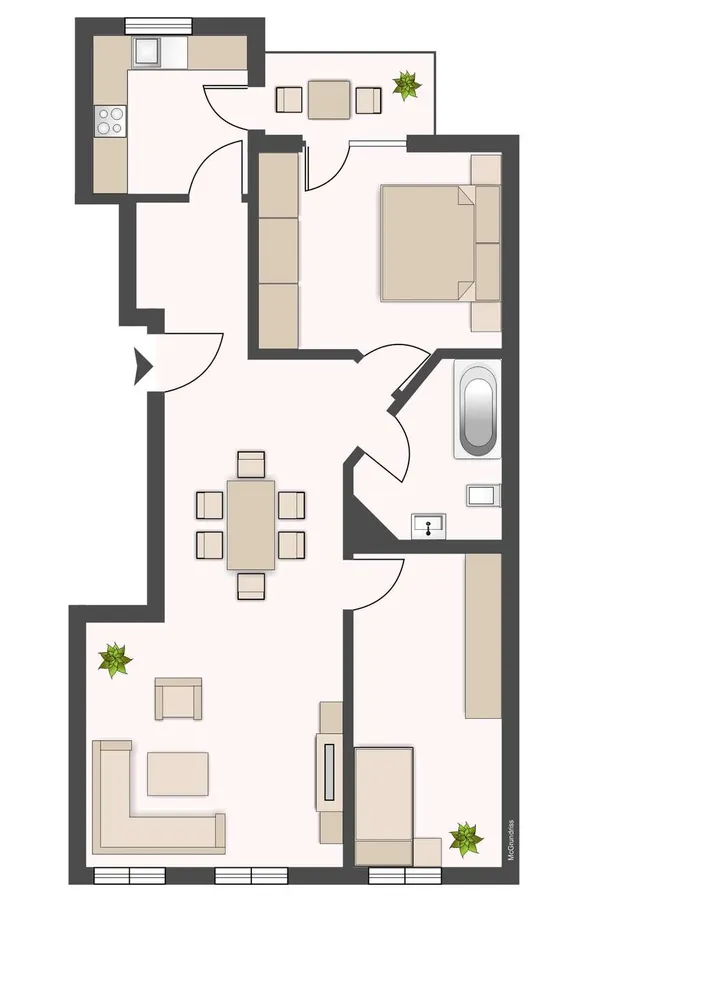 3 Zimmer Wohnung mit 72 m² in Leipzig – Bild 2