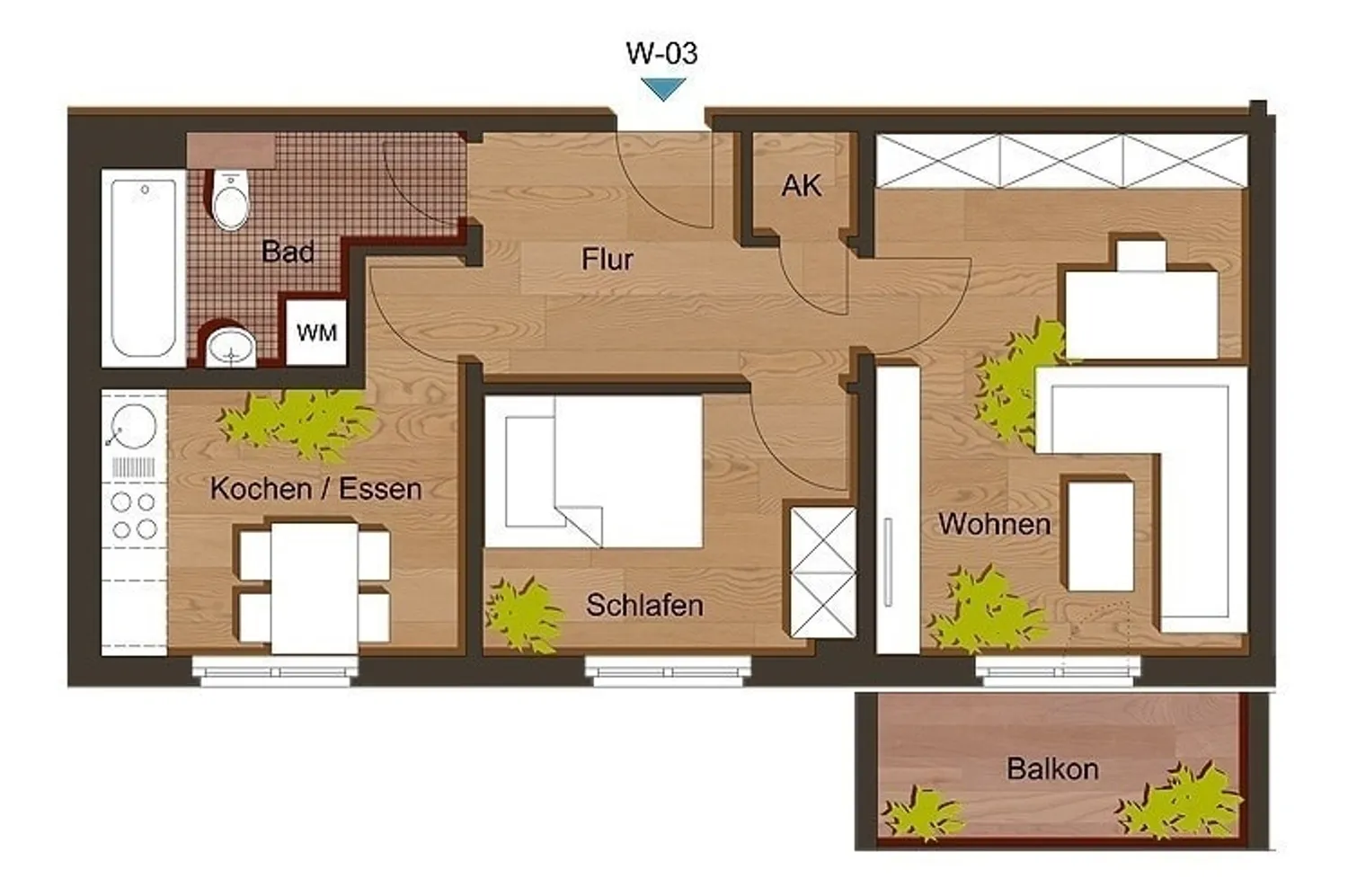 2 room apartment with 51 m² in Dresden – Photo 5