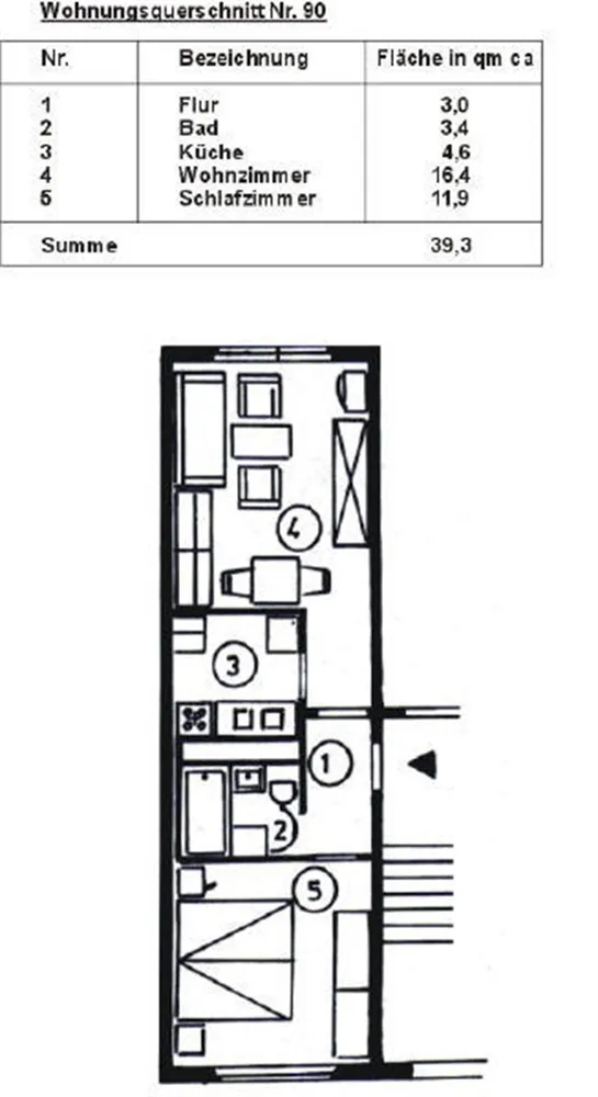 2 Zimmer Wohnung mit 39 m² in Schwarzenberg – Bild 1