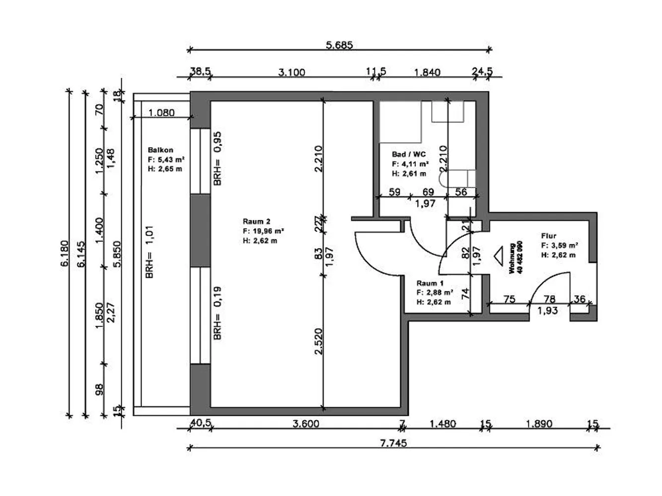 1 Zimmer Wohnung mit 32 m² in Halle (Saale) – Bild 8