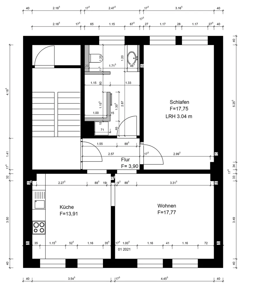 2 Zimmer Wohnung mit 65 m² in Detmold – Bild 1