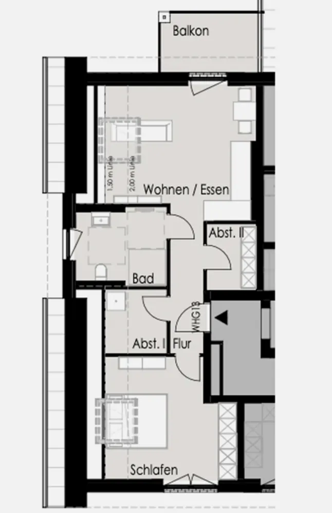 2 room apartment with 60 m² in Oldenburg – Photo 6